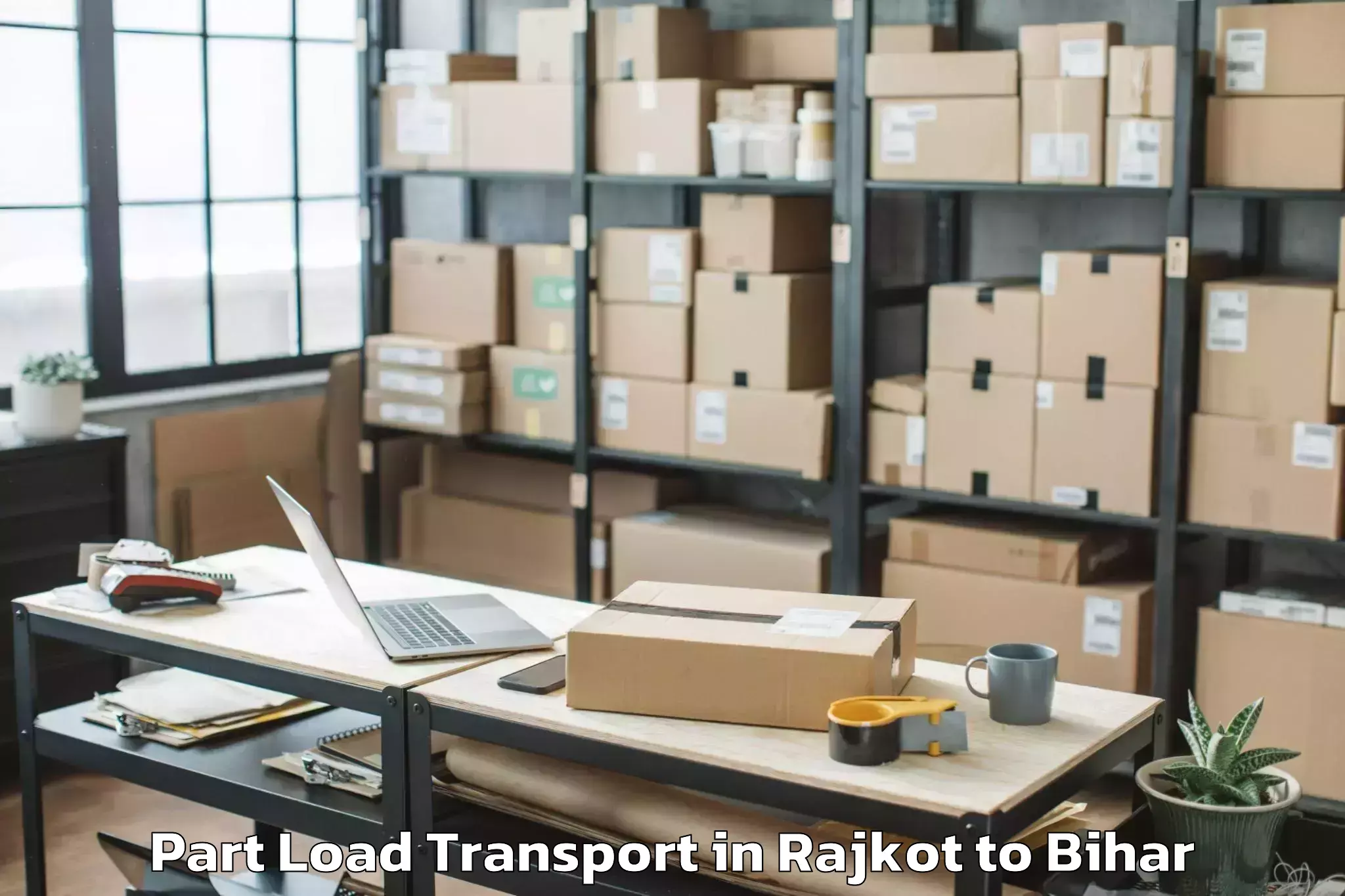 Trusted Rajkot to Sanjhauli Part Load Transport